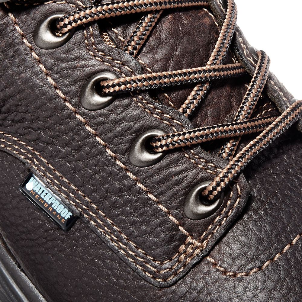 Timberland Μποτακια Εργασίας Ανδρικα Βαθυ Καφε - Pro® Titan® 6\" Comp Toe - Greece 0156483-SO